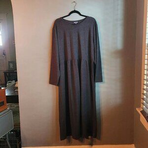 3X Long sleeve cotton dress
